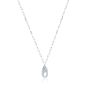 14k White Gold 14k White Gold Diamond Charm Holder Necklace - Flat View -  107768 - Thumbnail