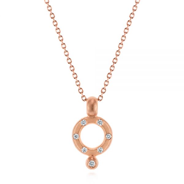 Geometric Brushed Diamond Necklace #105814 - Seattle Bellevue | Joseph ...