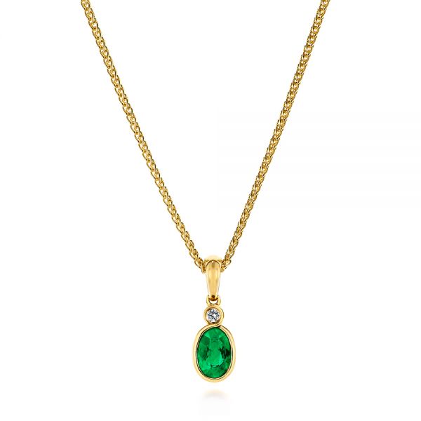 Oval Emerald And Diamond Pendant #106030 - Seattle Bellevue | Joseph ...