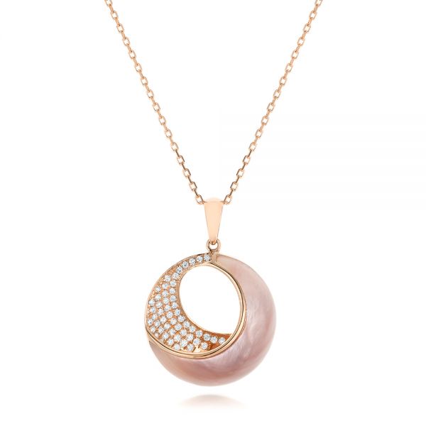 Colour Blossom Necklace, Pink Gold, Pink Mother-Of-Pearl, White  Mother-Of-Pearl And Diamond - Categories Q94355