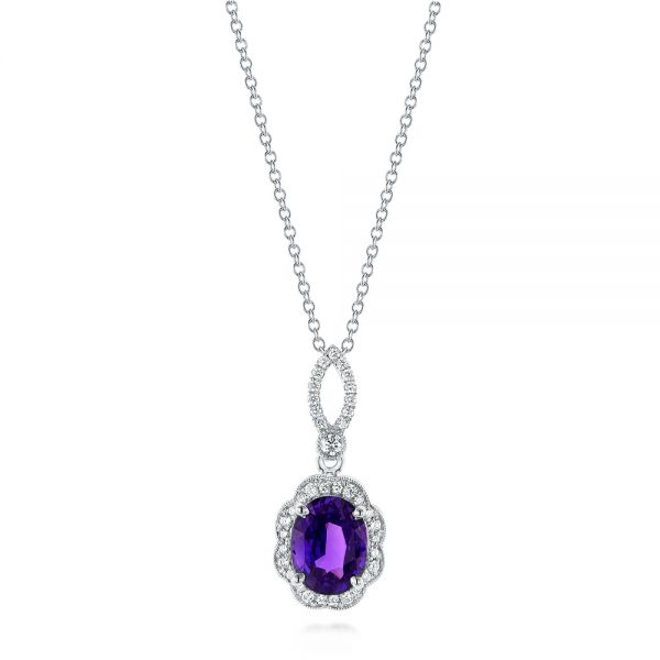 Purple Sapphire And Diamond Pendant #103750 - Seattle Bellevue | Joseph ...