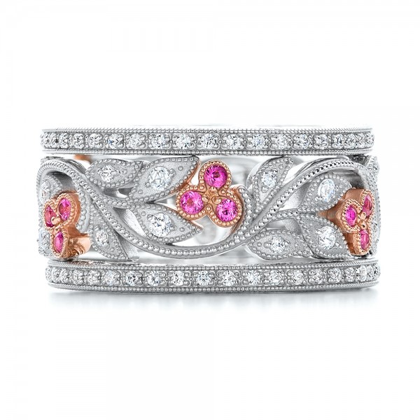 Joseph Jewelry â€º Anniversary Bands â€º Diamond and Pink Sapphire ...