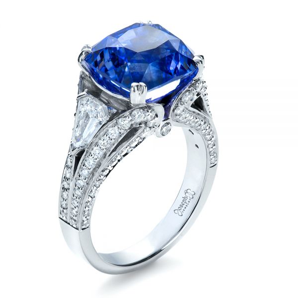 Blue Sapphire And Diamond Ring #1273 - Seattle Bellevue | Joseph Jewelry