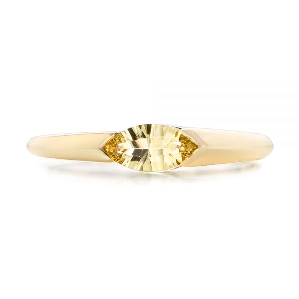 18k Yellow Gold 18k Yellow Gold Custom Marquise Citrine Fashion Ring - Top View -  103635