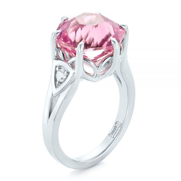 Custom Pink Tourmaline And Diamond Anniversary Ring #102316 - Seattle ...