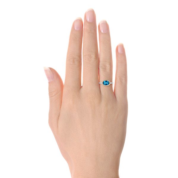 London Blue Topaz And Diamond Fashion Ring #105420 - Seattle
