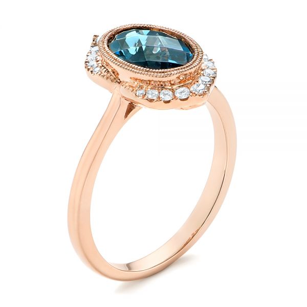 Diamond And London Blue Topaz Fashion Ring #103173 - Seattle Bellevue ...