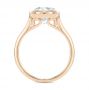 14k Rose Gold 14k Rose Gold Bezel Set Oval Solitaire Engagement Ring - Front View -  107638 - Thumbnail