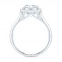 14k White Gold 14k White Gold Bezel Set Oval Solitaire Engagement Ring - Front View -  107638 - Thumbnail