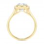 14k Yellow Gold Bezel Set Oval Solitaire Engagement Ring - Front View -  107638 - Thumbnail
