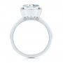  Platinum Platinum Bezel Set With Hidden Halo Engagement Ring - Front View -  107619 - Thumbnail