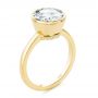 14k Yellow Gold 14k Yellow Gold Bezel Set With Hidden Halo Engagement Ring - Three-Quarter View -  107619 - Thumbnail