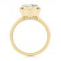 14k Yellow Gold 14k Yellow Gold Bezel Set With Hidden Halo Engagement Ring - Front View -  107619 - Thumbnail