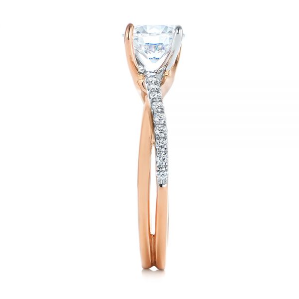 Criss Cross Two Tone Diamond Engagement Ring #105329 - Seattle Bellevue ...