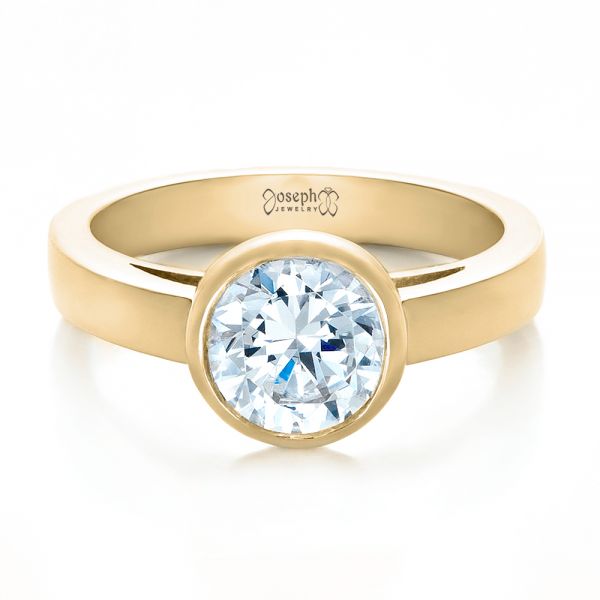 14k Yellow Gold Custom Solitaire Diamond Engagement Ring