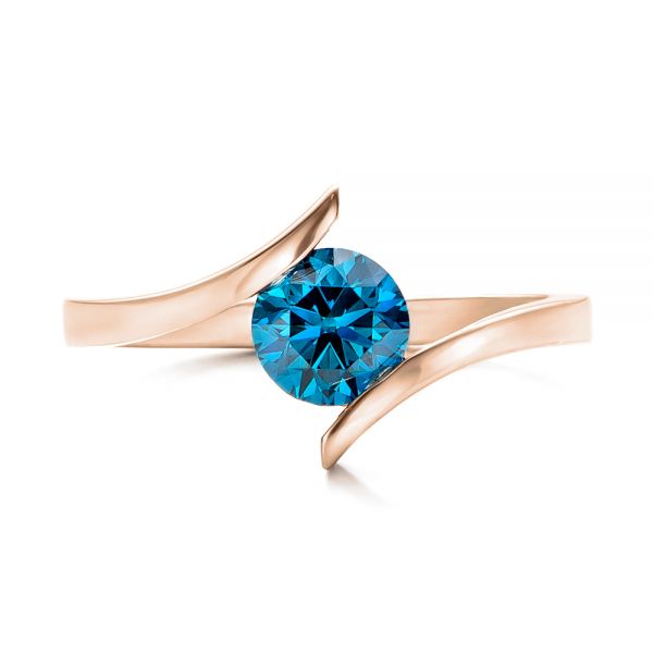 Rose Gold Blue Diamond Engagement Rings Best Sale | bellvalefarms.com