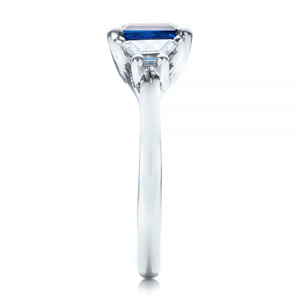 Custom Blue Sapphire And Diamond Engagement Ring #100855 - Seattle ...