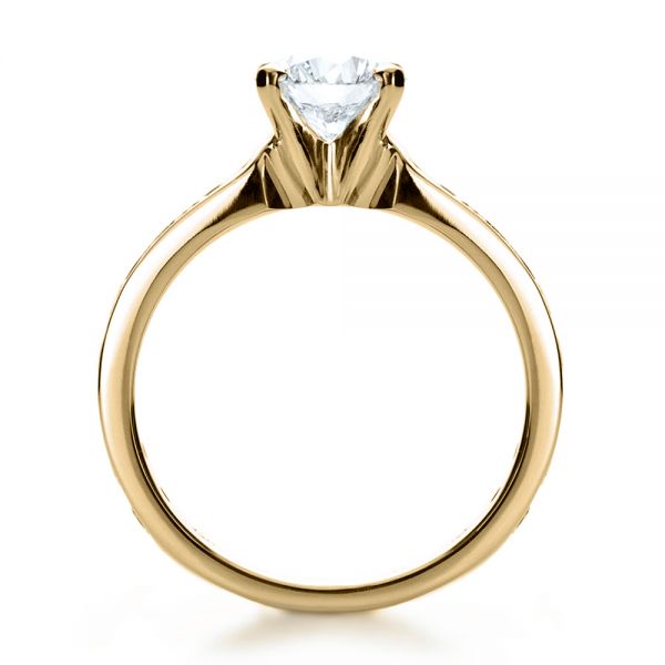 14k Yellow Gold Custom Channel Set Diamond Engagement Ring #1138 ...