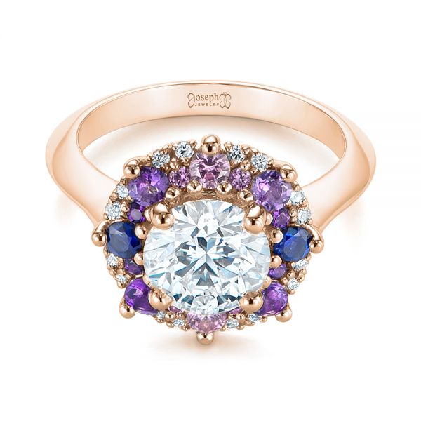 Amethyst and diamond hot sale cluster ring