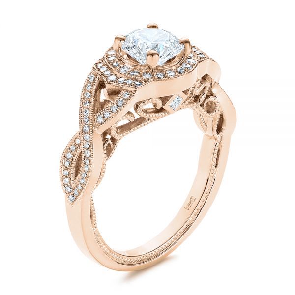 Swarovski Rose Gold Ring | Vintage Glam | Bidiliia