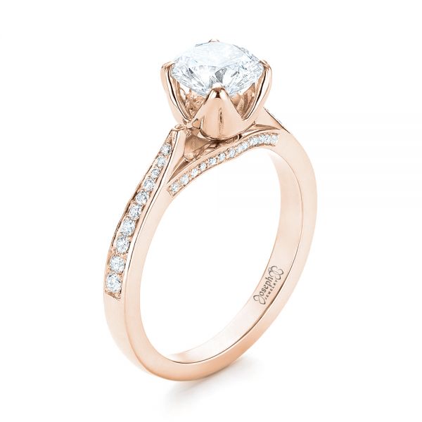 18k Rose Gold Custom Diamond Engagement Ring #103464 - Seattle Bellevue ...