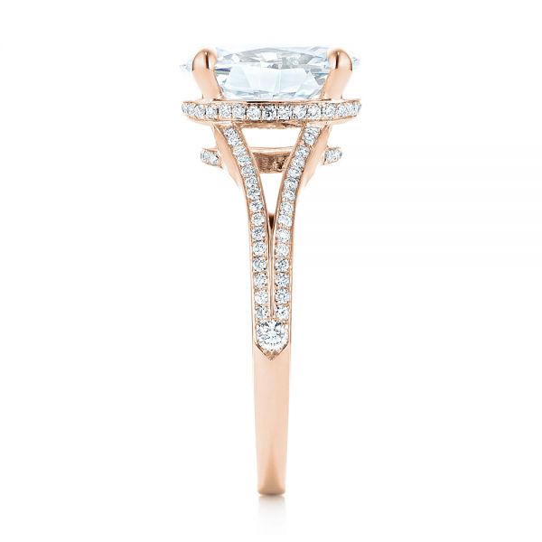 18k Rose Gold Custom Diamond Engagement Ring #102946 - Seattle Bellevue ...