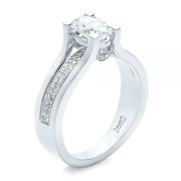 Custom Three Stone Marquise and Baguette Diamond Engagement Ring ...