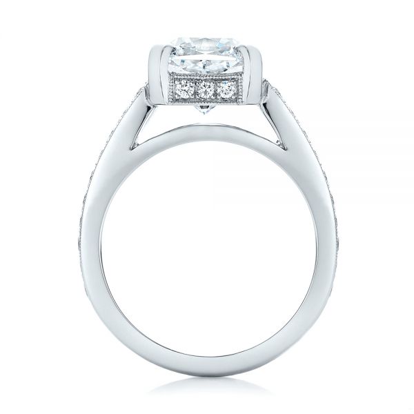  Platinum Custom Diamond Engagement Ring - Front View -  102042