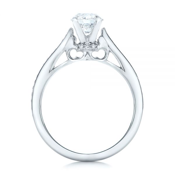  Platinum Custom Diamond Engagement Ring - Front View -  102363