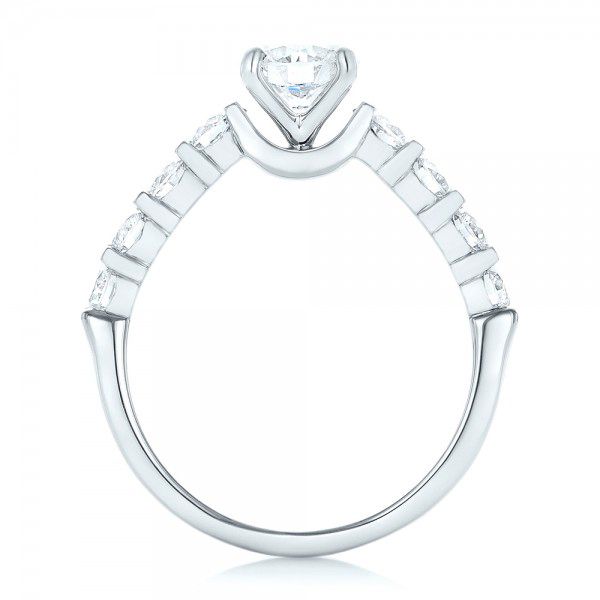  Platinum Custom Diamond Engagement Ring - Front View -  102955