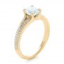 18k Yellow Gold 18k Yellow Gold Custom Diamond Engagement Ring - Three-Quarter View -  102325 - Thumbnail