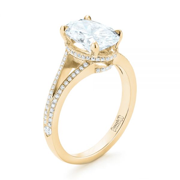 14k Yellow Gold Custom Diamond Engagement Ring #102946 - Seattle ...