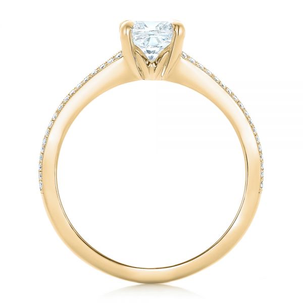 18k Yellow Gold 18k Yellow Gold Custom Diamond Engagement Ring - Front View -  102325