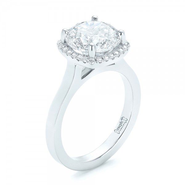 Custom Diamond Halo Engagement Ring #103005 - Seattle Bellevue | Joseph ...