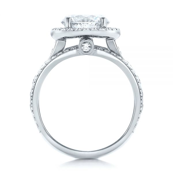 Custom Diamond Halo Engagement Ring #102158 - Seattle Bellevue | Joseph ...