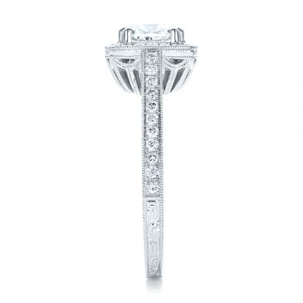 Custom Diamond Halo Engagement Ring #100924 - Seattle Bellevue | Joseph ...