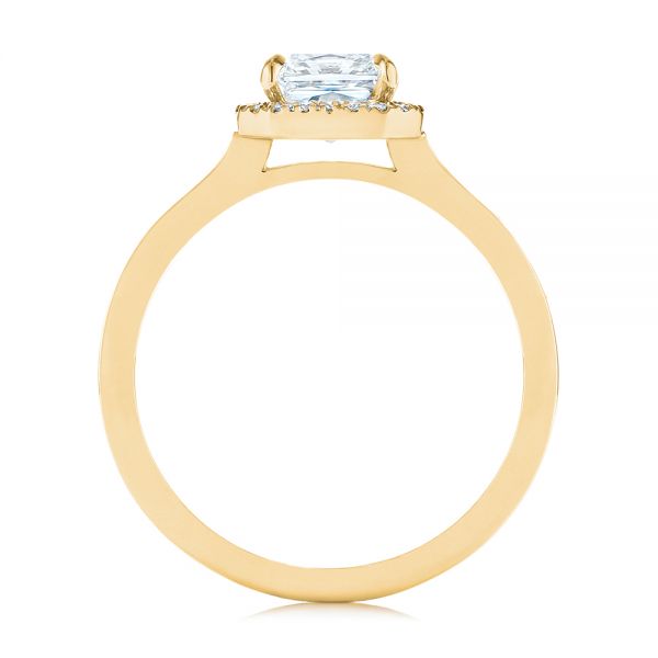 18k Yellow Gold Custom Diamond Halo Engagement Ring #104070 - Seattle ...