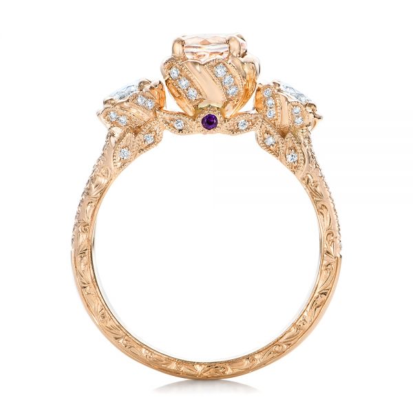 Custom Diamond Morganite And Amethyst Engagement Ring #102361 - Seattle ...