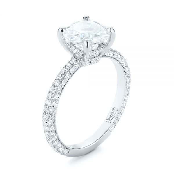 Custom Diamond Pave Engagement Ring #103414 - Seattle Bellevue | Joseph ...