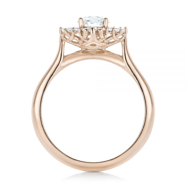 14k Rose Gold Custom Diamond Engagement Ring #102230 - Seattle Bellevue ...