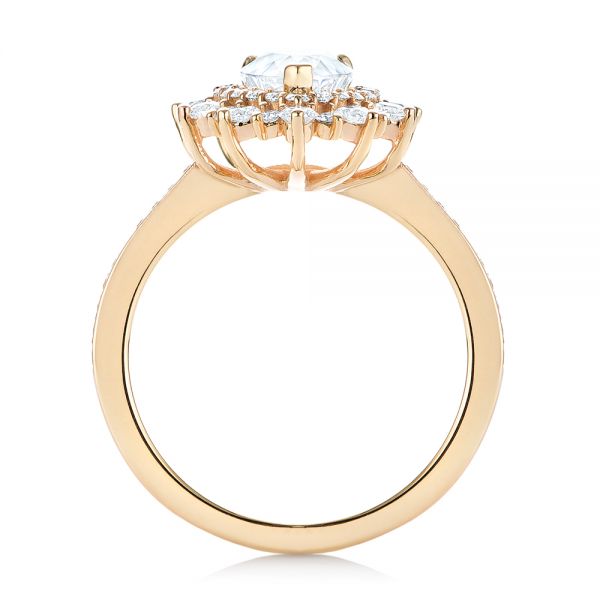 Custom Double Halo Diamond Engagement Ring #103825 - Seattle Bellevue ...