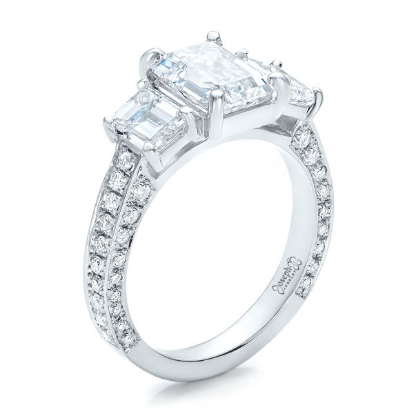 Custom Emerald Cut Diamond Engagement 