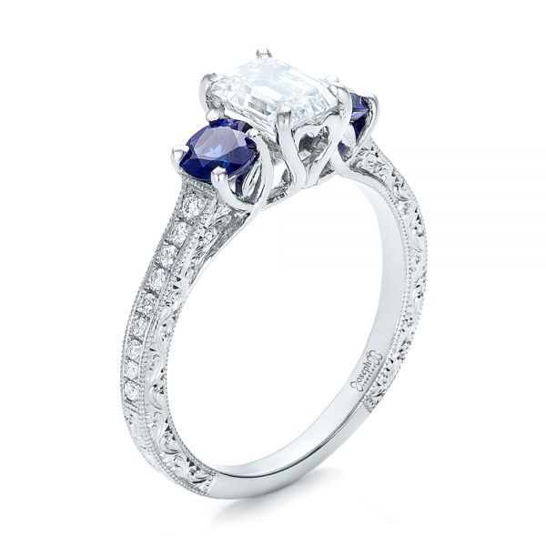 Platinum 6.30ctw Emerald Cut Diamond Engagement Ring