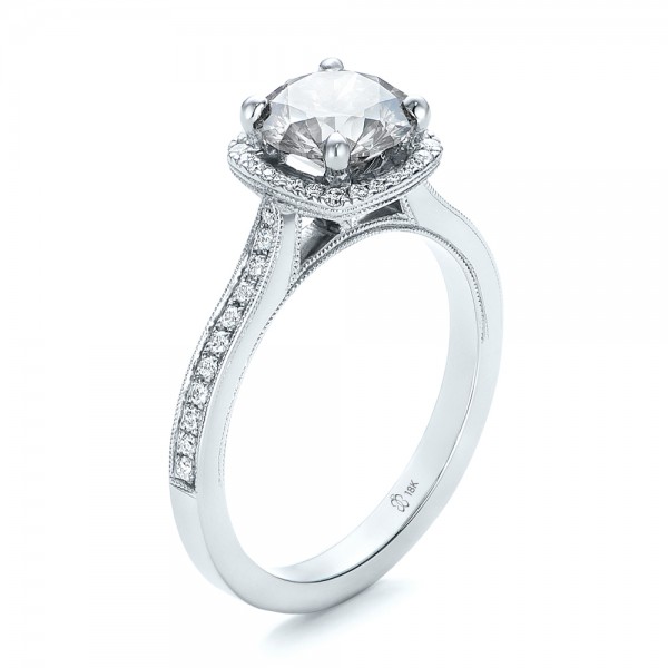 Custom Fancy Grey Diamond Engagement Ring