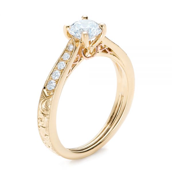 Engagement gold ring with diamondアクセサリー