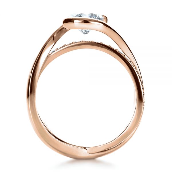 14k Rose Gold Custom Interlocking Diamond Engagement Ring #1169 ...