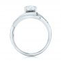 14k White Gold Custom Interlocking Diamond Engagement Ring - Front View -  102177 - Thumbnail
