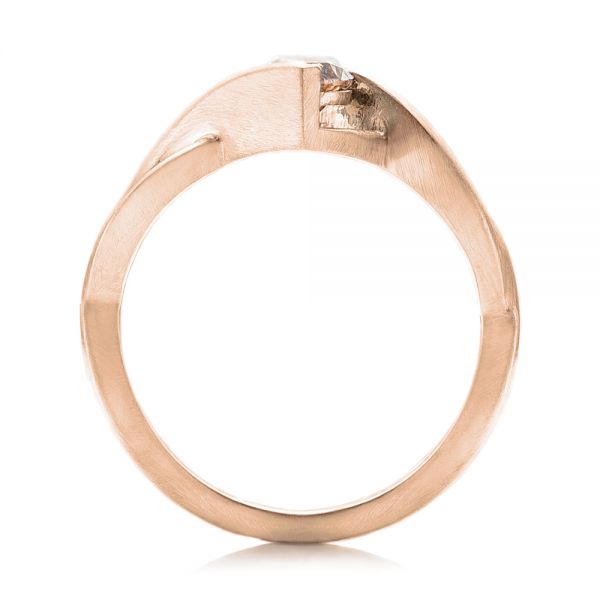 18k Rose Gold Custom Marquise Cognac Brown Diamond Engagement Ring ...
