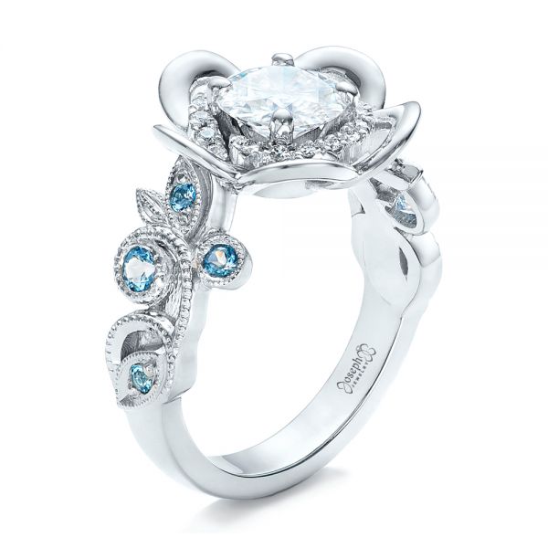 14kLondon Blue Topaz and Diamond Ring
