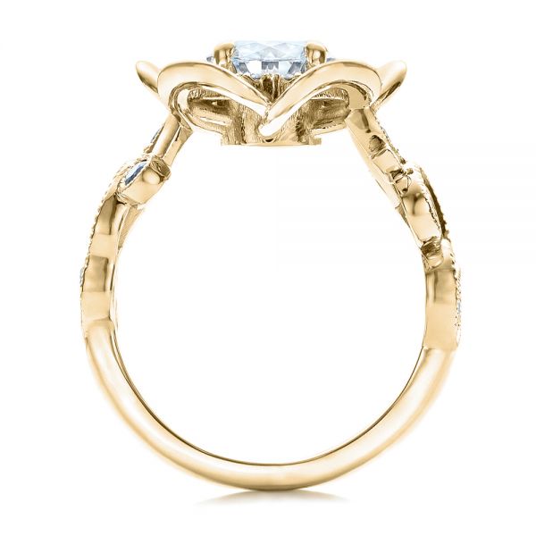 Marquise Topaz Modern Engagement Ring Isabella & Orchid Ring Guard 14K Yellow Gold / 7.5